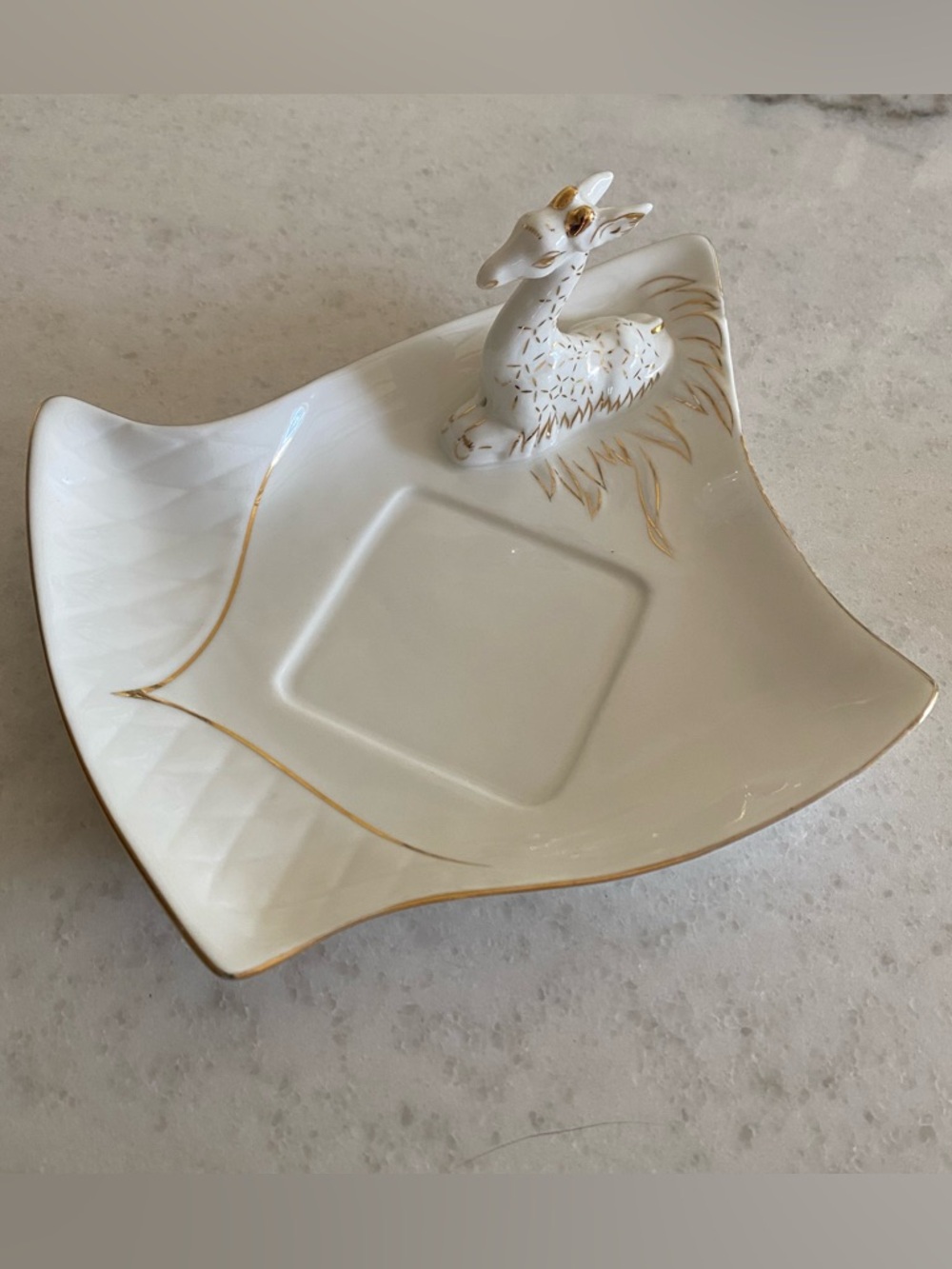 GlitterVille Studios Giraffe Handmade Glass Trinket Dish